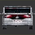 Pixel Blocky Police Car With White Body And Light Bar Details