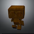 Wooden Cartoon Decorative Furniture With Cube Shape Round Eyes Arms And Legs