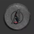 Game Movie Superhero Character Holding Captain America Shield With Electric Lightning Effects On Stone Pedestal