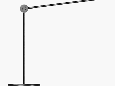 Modern Minimalist Desk Lamp With Adjustable Slim Metal Arm And Round Base 3d model