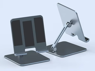 Adjustable Metal Phone And Tablet Stand With Stable Desktop Base And Ergonomic Design 3d model