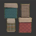 Multiple Colorful Patterned Mattresses With Different Designs And Textures For Bedroom Furniture