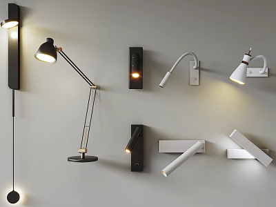 Modern Wall Sconces With Various Designs And Warm Illumination For Home Decor 3d model