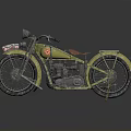 Vintage Yellow Motorcycle With Brown Seat And Classic Metal Frame Design