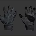 A Pair Of Dark Tactical Military Gloves With Full Finger Protective Design