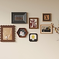 Antique Hanging Picture Combination Photo Frame 3d model