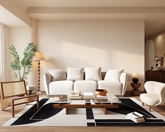 American Living Room 3d model