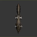 3D Rendered Ferocious Wolf Like Creature With Fluffy Fur Open Mouth And Sharp Claws