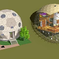 Rural Self Built House With Dome Shaped Structure Circular Windows And Wooden Interior