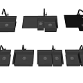 Black Kitchen Sink Various Designs With Faucet For Modern Kitchen Use 3d model