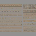 New Chinese-style Carved Line Carved 3d model