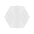 Decorative Wall Design With Hexagonal Pattern And Circular Gray White Elements