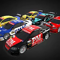 Colorful Racing Cars With PM CUPRA CODE Martini Sponsor Logos And Sporty Design
