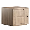 Modern Wooden Bedside Table With Two Drawers And Simple Design For Home Furniture