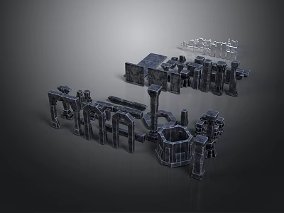 Modern Architectural Models With Detailed Structural Components And Design Elements 3d model