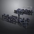 Modern Architectural Models With Detailed Structural Components And Design Elements