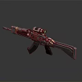 Modern Assault Rifle With Tactical Scope Black Body Metallic Finish And Ergonomic Stock