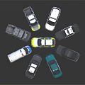 Various Toy Police Vehicles With Different Models And Colors