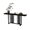 New Chinese-style End View Table Entrance Cabinet End View Strip Case 3d model