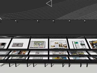 Modern Display Cabinet Interactive Pull-out Display Cabinet 3d model
