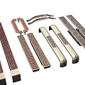 Diverse Styles Of Modern Handles With Decorative Patterns And Metal Materials