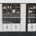 Modern Wine Cabinet Interior Design With Glass Doors Wine Bottles Wine Glasses And Storage