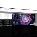 Macau Shop Window Display With Multilingual Greetings And Starry Galaxy Design 3d model