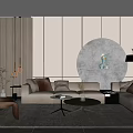 Modern sofa coffee table combination 3d model