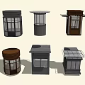 Collection Of Decorative Lanterns With Various Designs Metal Frames And Glass Panels