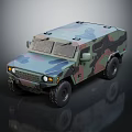 Camouflage Utility Vehicle With Rugged Design Strong Tires And Off Road Capability