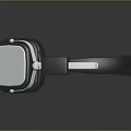 Modern Electronic Over Ear Headphones With Metal Finish And Leather Ear Cups