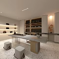 Luxury Boutique Interior With Glass Display Cases And Modern Lighting Fixtures
