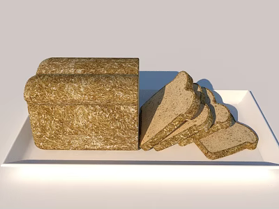 Restaurant Food Toast 3d model Restaurant Food Toast 3d model