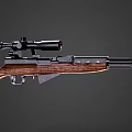 Tactical Precision Rifle With Scope Wooden Stock And Metal Barrel High Quality Design