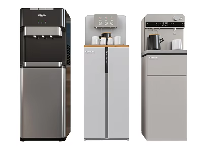 Three Different Styles Of Water Dispensers 3d model
