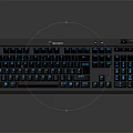Sleek Computer Mechanical Keyboard With Blue Backlit Keys And Numeric Keypad 3d model
