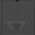 Modern Sleek Hanging Transparent Multi Layered Circular Chandelier With Illuminated Design
