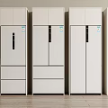 Modern White Refrigerators and Freezers Collection with Door and Drawer Design