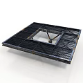 Heavy Duty Industrial Metal Grating Platform With Square Opening Support Frame