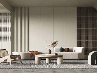 modern living room 3d model