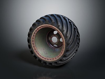 Modern tire wheel Volkswagen wheel hub 3d model