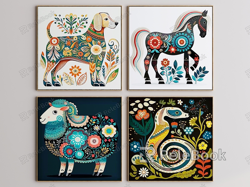 animal decorative painting model