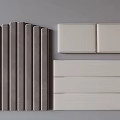 Modern Gray And White Textured Decorative Panels For Interior Wall Design 3d model