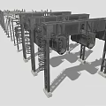 Heavy Duty Vehicle Chassis Frame With Metal Supports And Structural Design