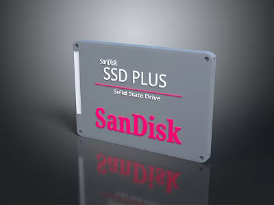 SanDisk SSD PLUS Solid State Drive Practical Daily Storage Device For Modern Living 3d model