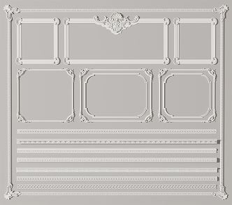 European-style gypsum line wall board line gypsum line 3d model