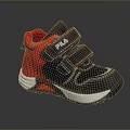 FILA Kids Black Red Sports Shoes With Velcro Straps Comfortable Design