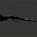 3D Garden Landscape Terrain Model Featuring Green Vegetation Mountain Slopes and Natural Valleys