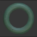 Two Durable Green Circular Rings For Sports Equipment Fitness Training