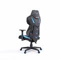 Modern Ergonomic Office Chair With Black And Blue High Back Design And Adjustable Armrests